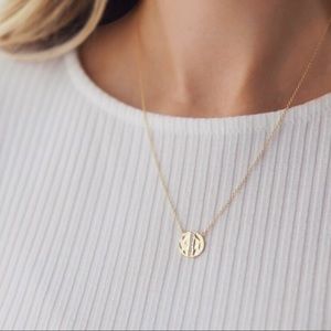 Gold Hammered Pendant | 925 Silver